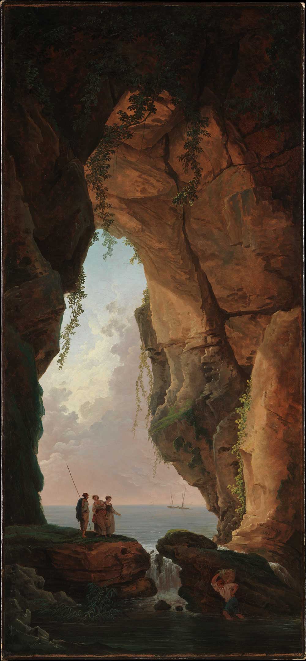 The Mouth of a Cave by Hubert Robert 1784