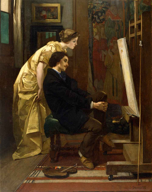 The Painter and His Model by Alfred Stevens 1855