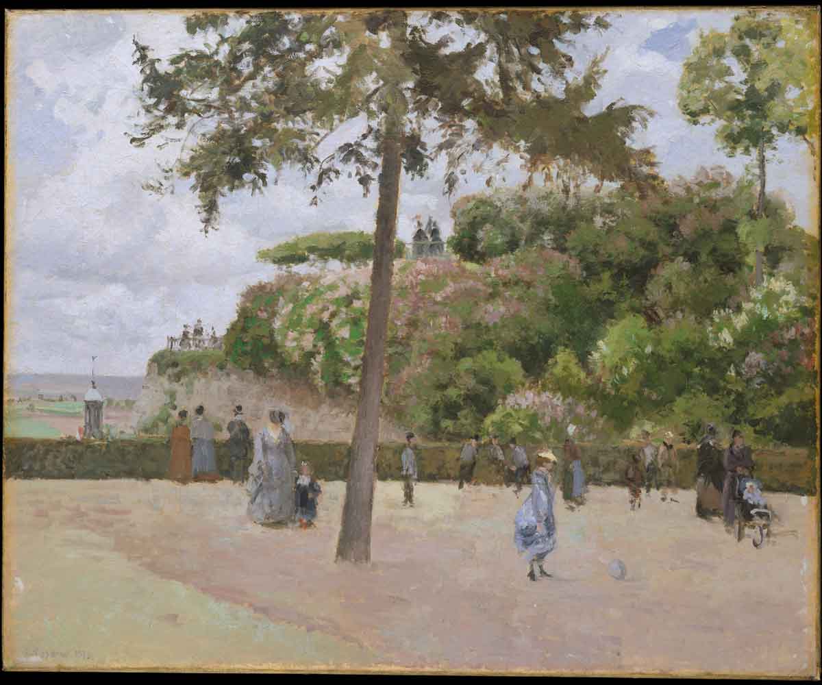 The Public Garden at Pontoise by Camille Pissarro 1874