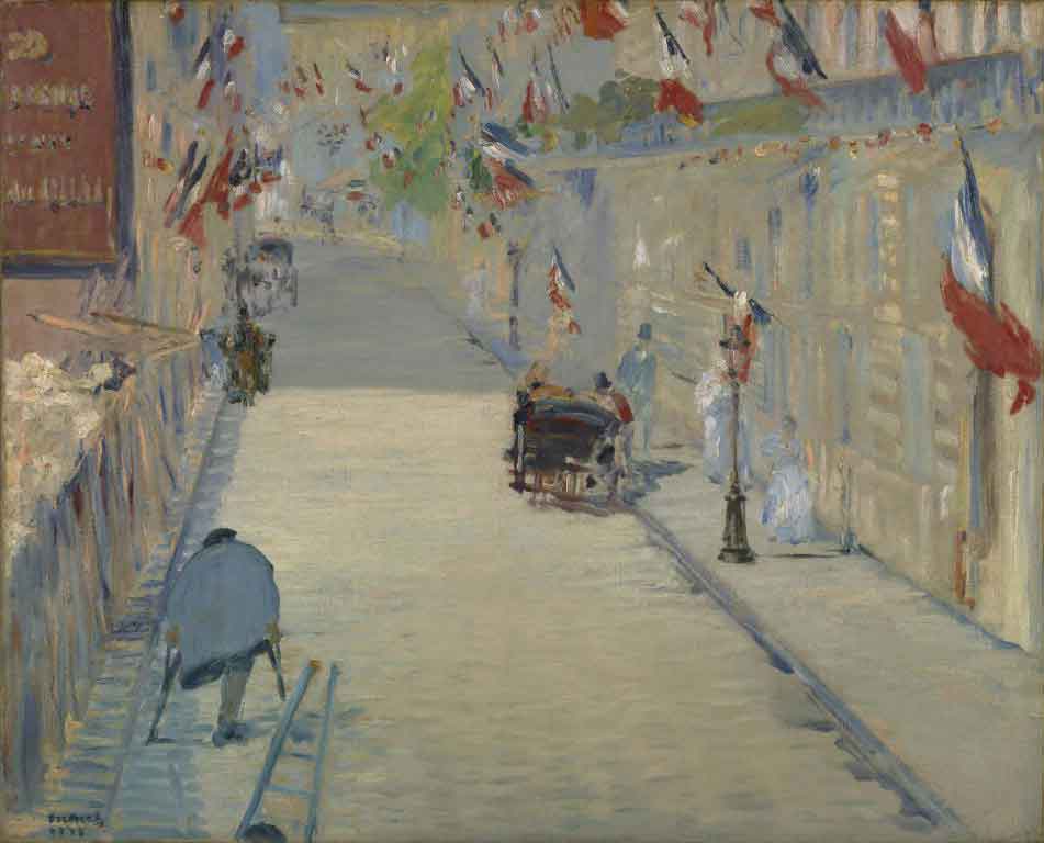 The Rue Mosnier with Flags by Edourd Manet 1878