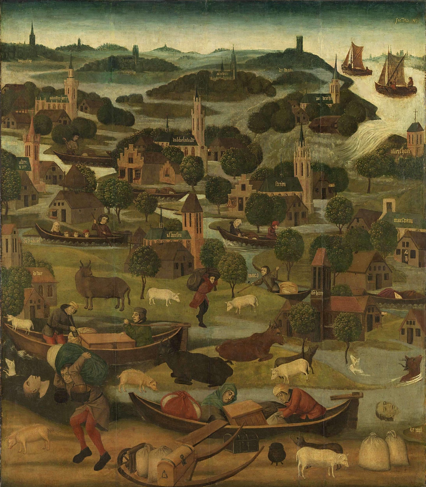 The Saint Elizabeth’s Day Flood (B) by Master of the St Elizabeth Panels 1490