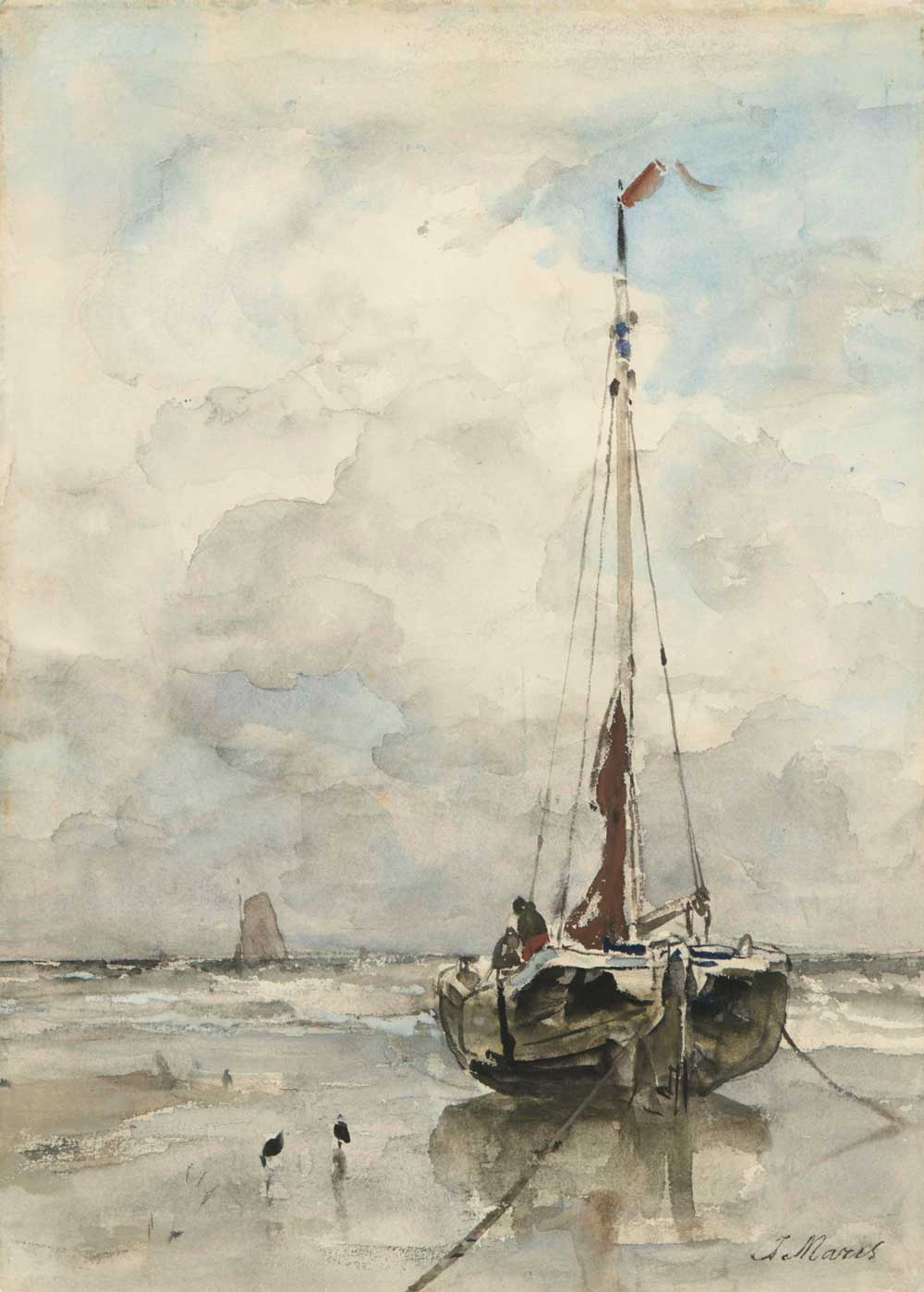 Seascape by Jacob Maris 1847