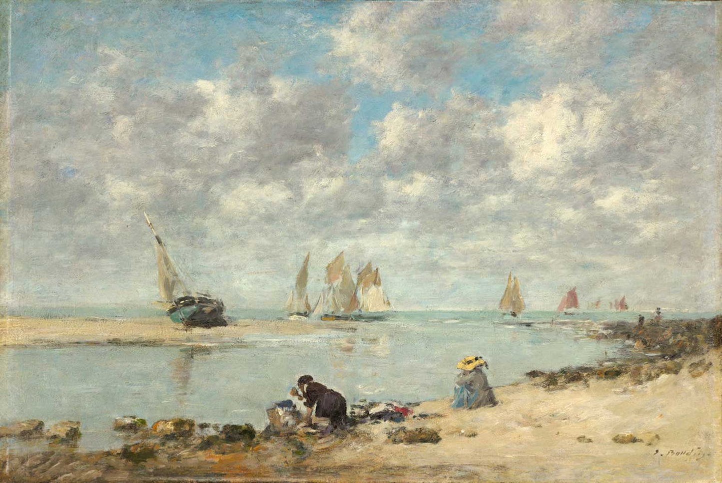 Washerwoman near Trouville by Eugène Boudin 1876