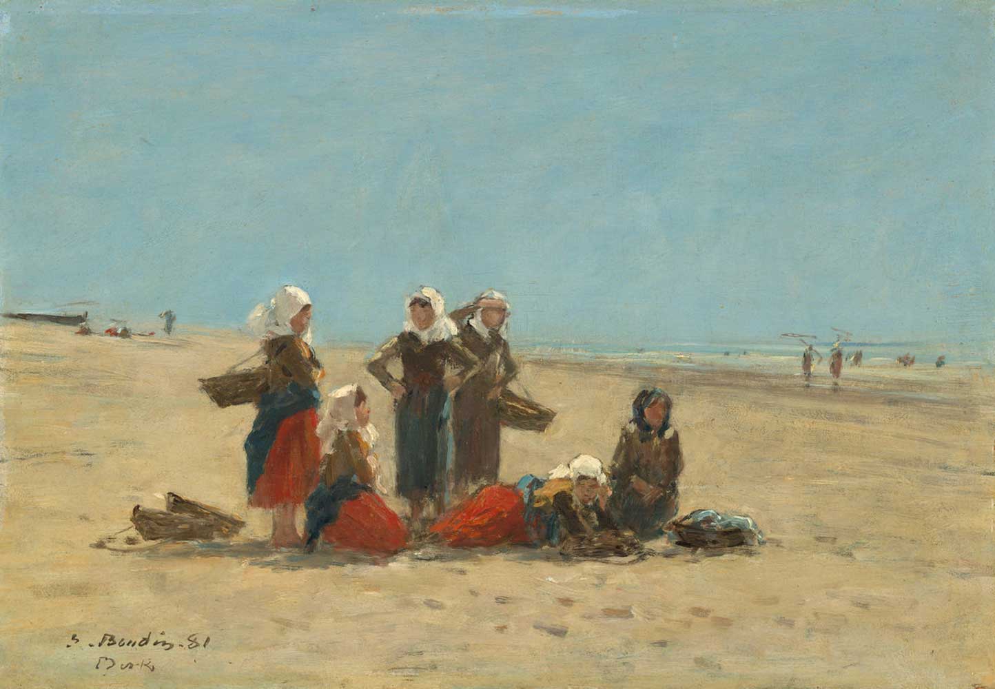 Women on the Beach at Berck by Eugène Boudin 1881